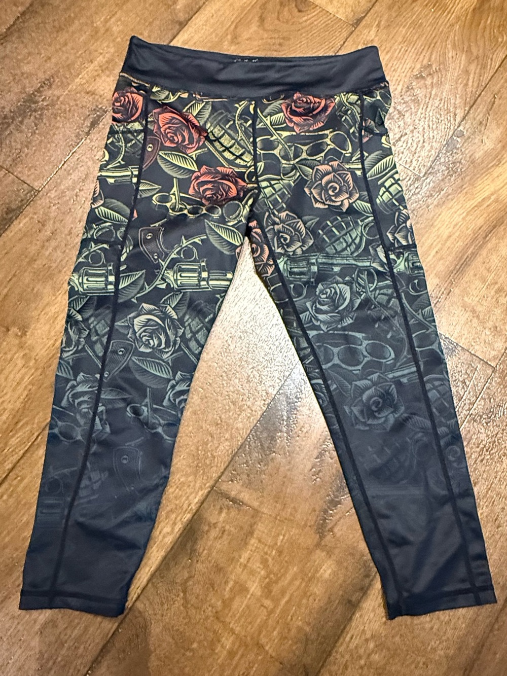 Constantly Varied Gear Floral Skull Print Athletic Leggings